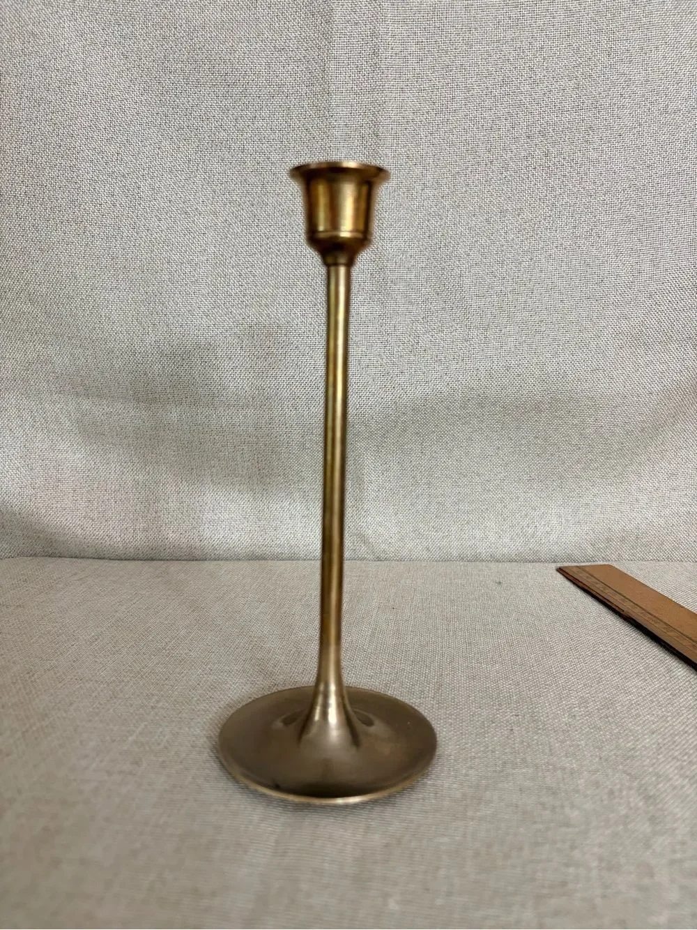 Vintage Brass Candlestick Holder Single Taper Candle Mid Century Decor